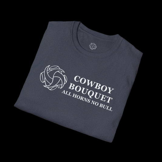 cowboy bouquet heather navy unisex t-shirt