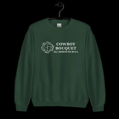 cowboy bouquet forest green unisex crewneck sweatshirt