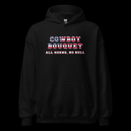 cowboy bouquet unisex patriotic black hoodie