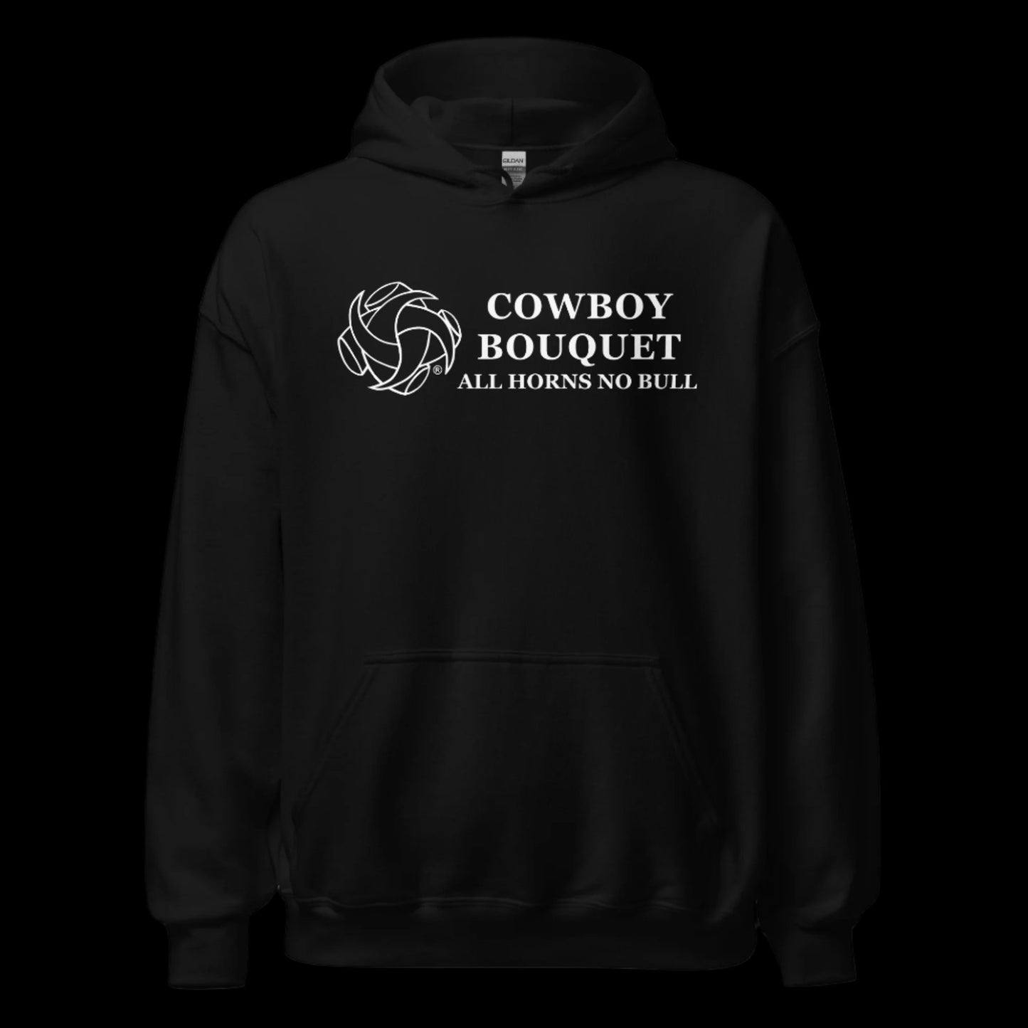 cowboy bouquet unisex black hoodie