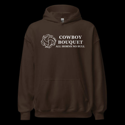 cowboy bouquet unisex dark chocolate brown hoodie