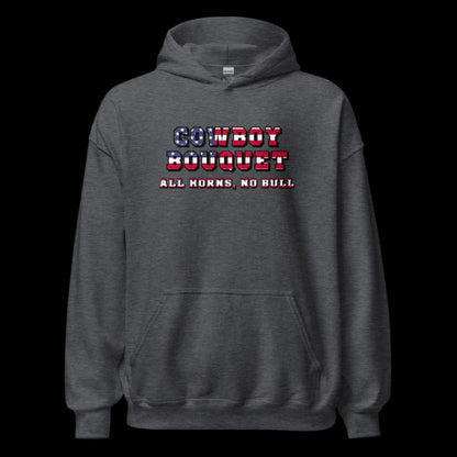 cowboy bouquet unisex patriotic dark heather grey hoodie