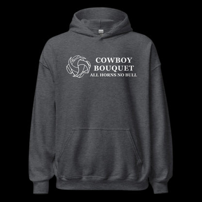 cowboy bouquet unisex dark heather grey hoodie