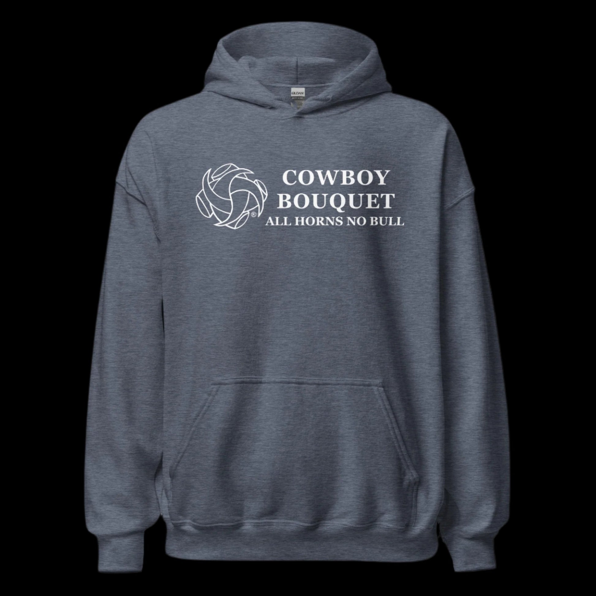 cowboy bouquet unisex heather sport dark navy hoodie