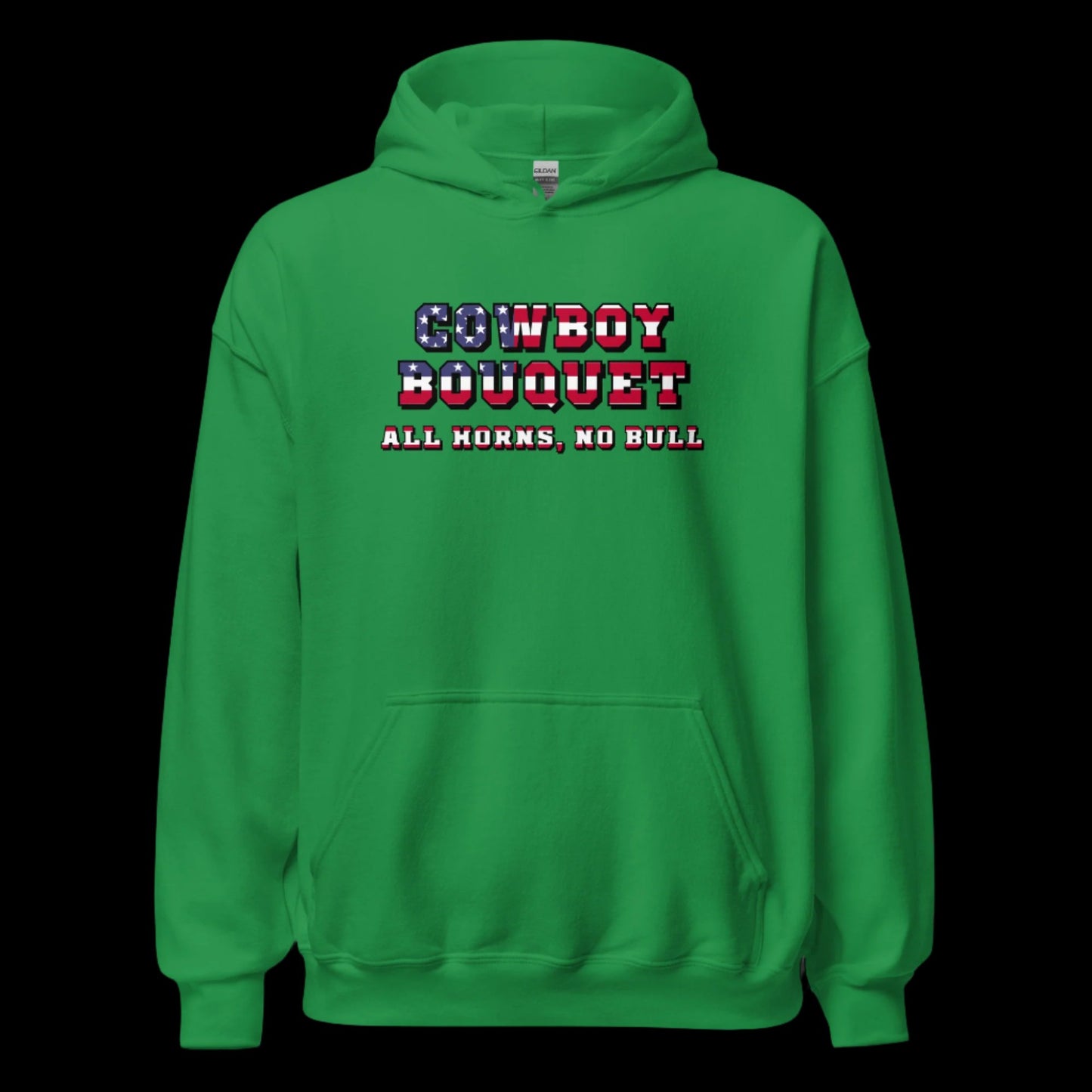 cowboy bouquet unisex patriotic irish green hoodie