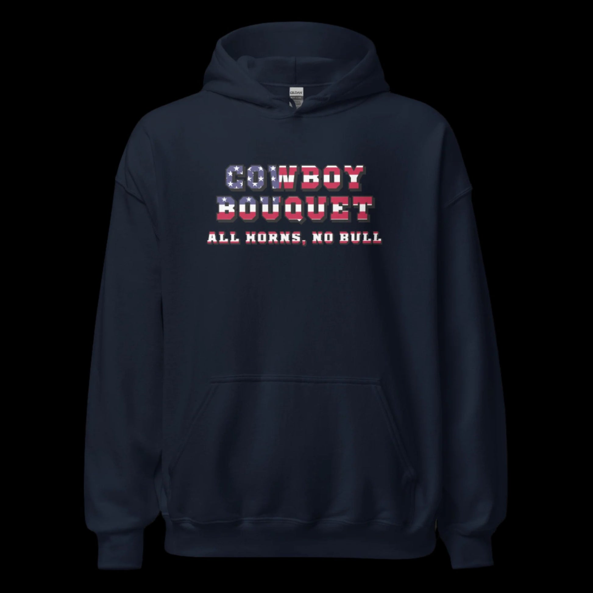 cowboy bouquet unisex patriotic navy hoodie