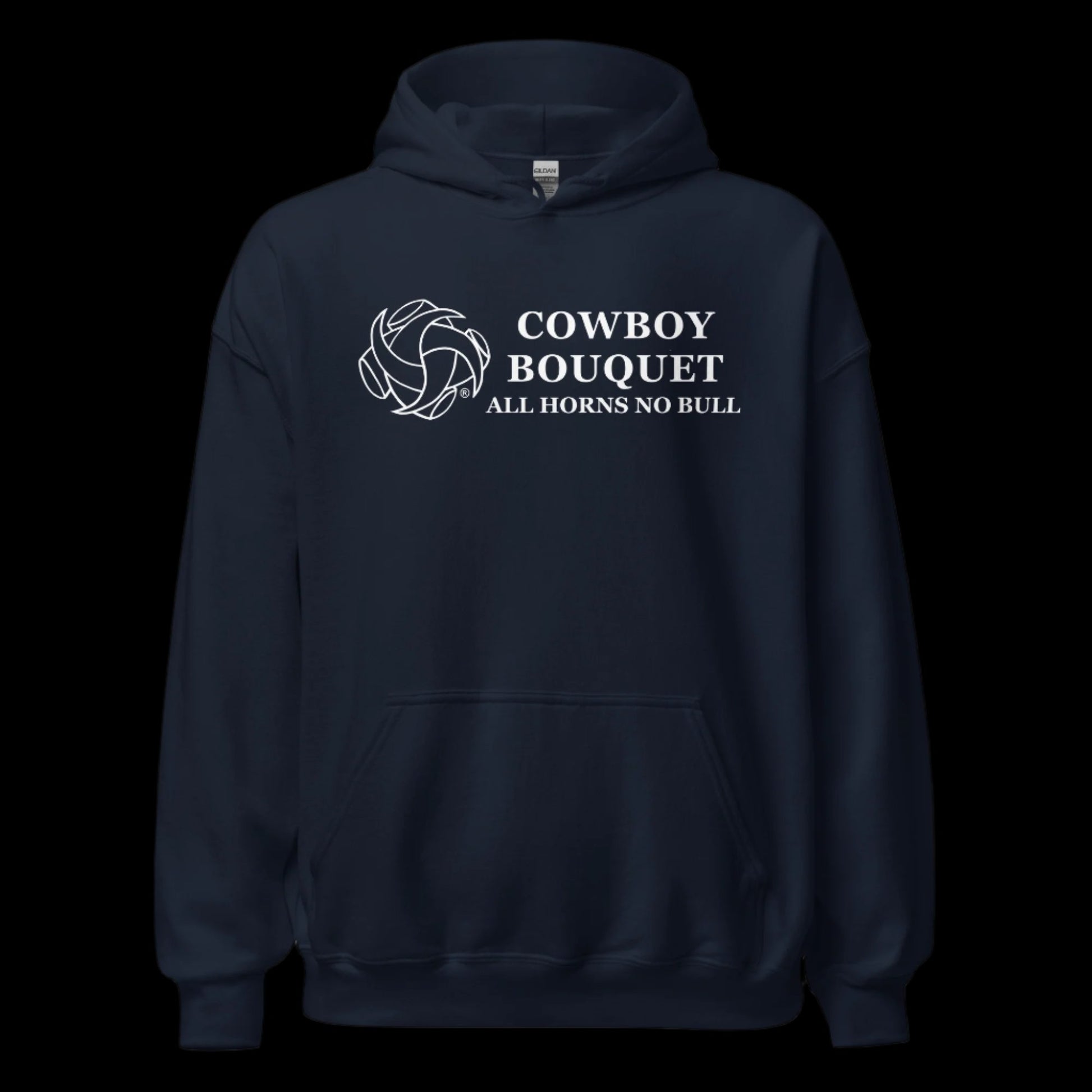 cowboy bouquet unisex navy hoodie