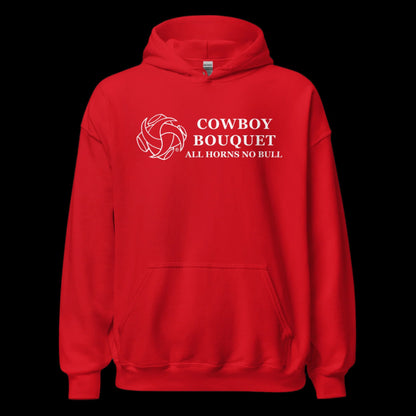 cowboy bouquet unisex red hoodie