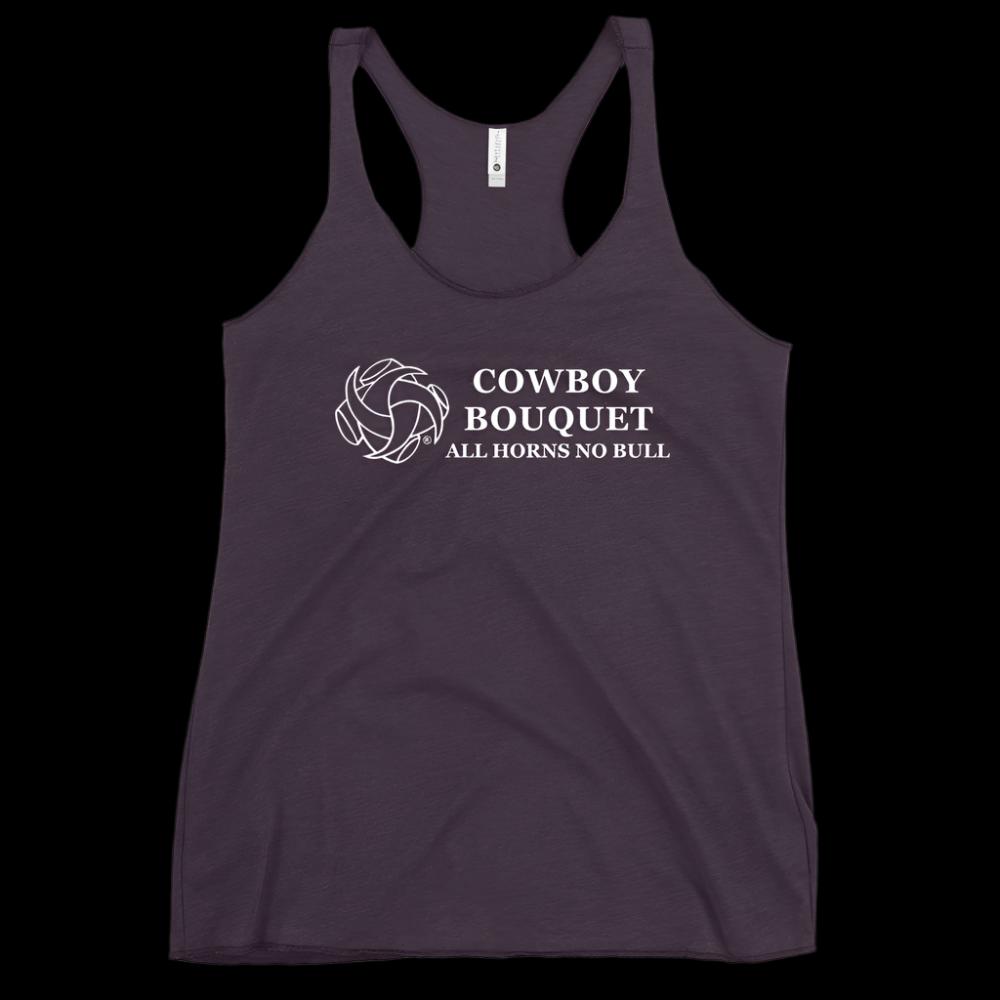 cowboy bouquet purple next level racerback tank top