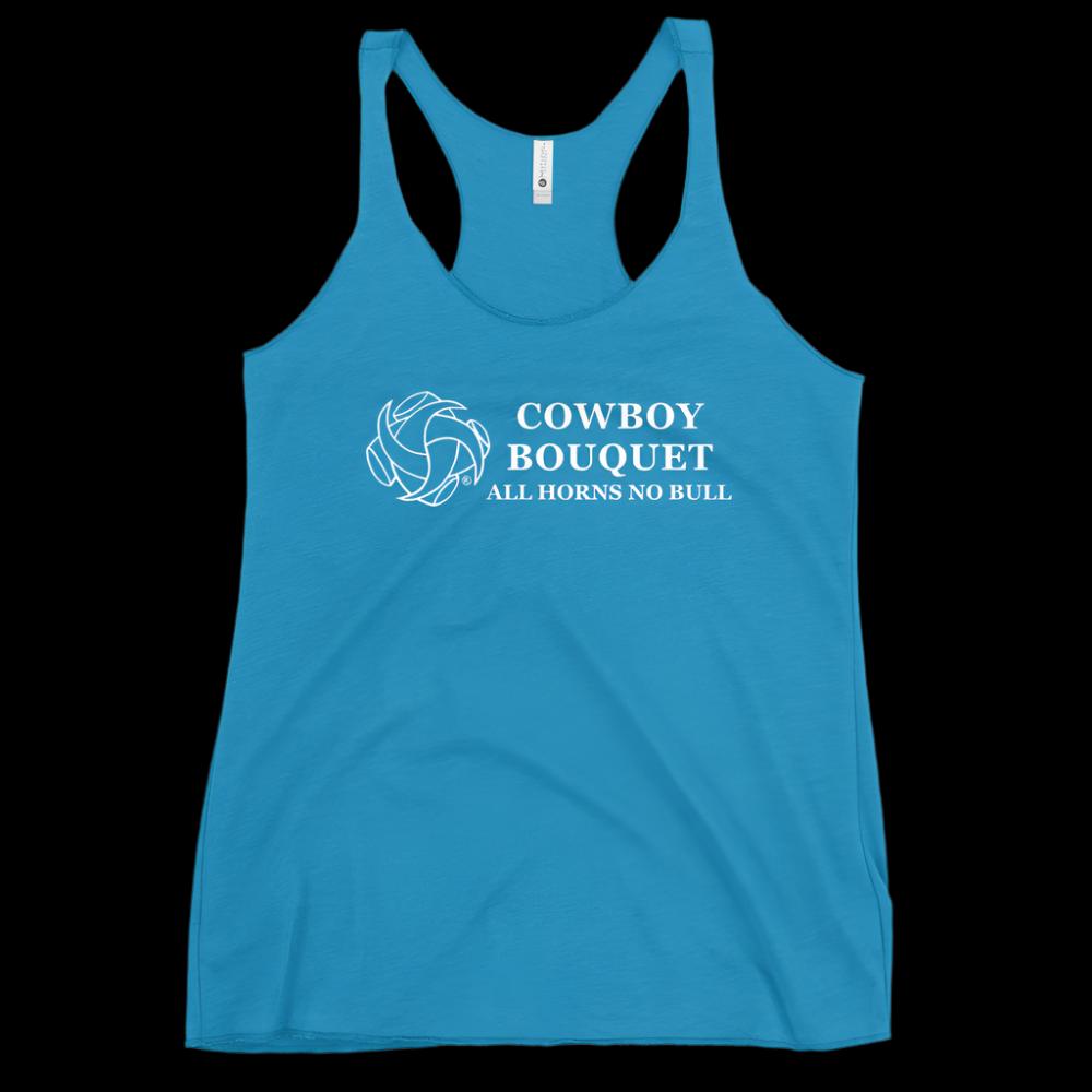 cowboy bouquet vintage turquoise next level racerback tank top